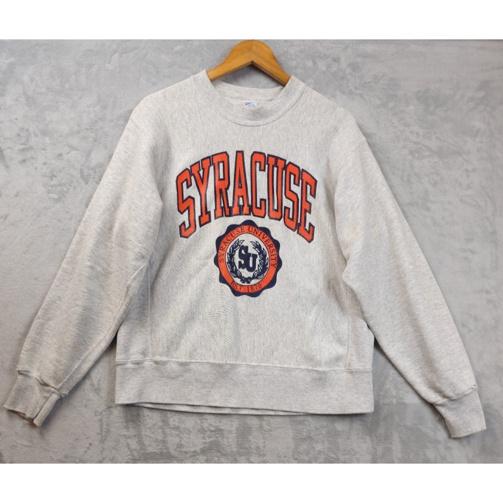 Vintage Soffe Syracuse University 90s College Large Crewneck Sweatshirt Trashed